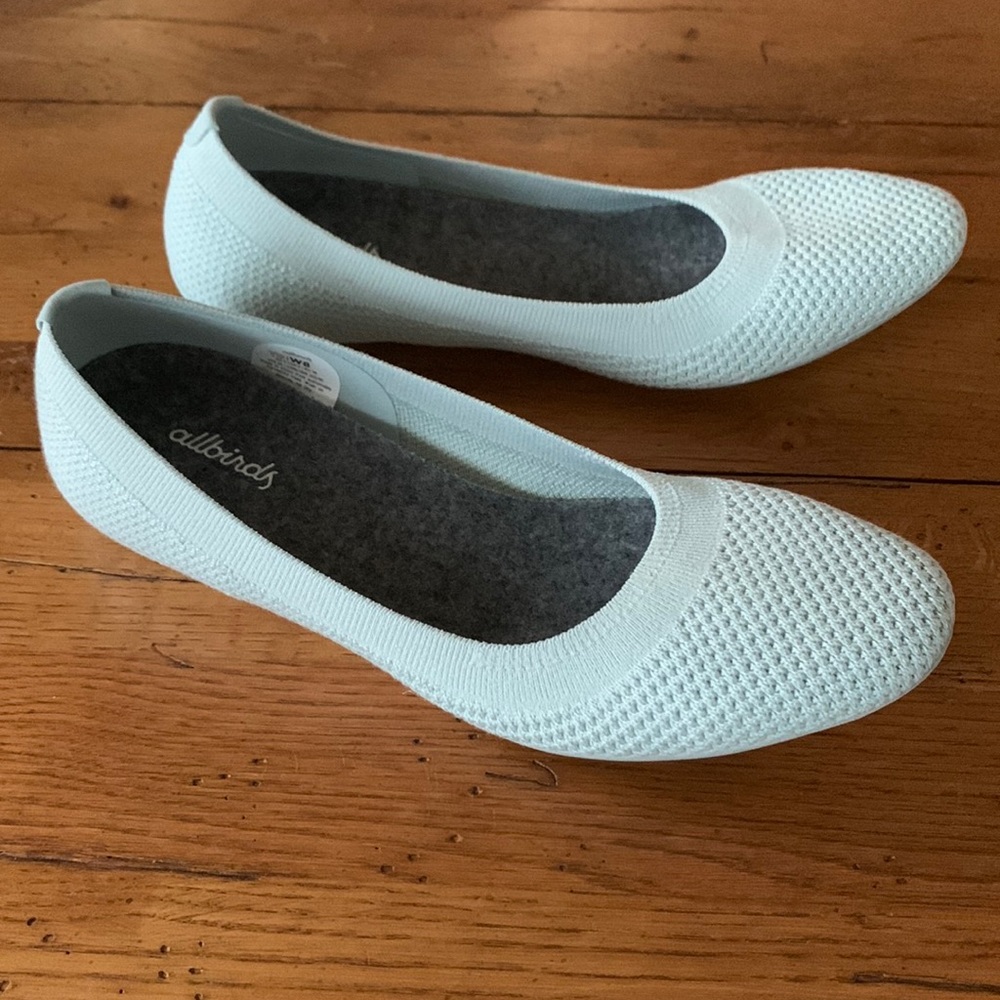 allbirds Women’s Light Blue Knit Flats - Picture 2 of 13
